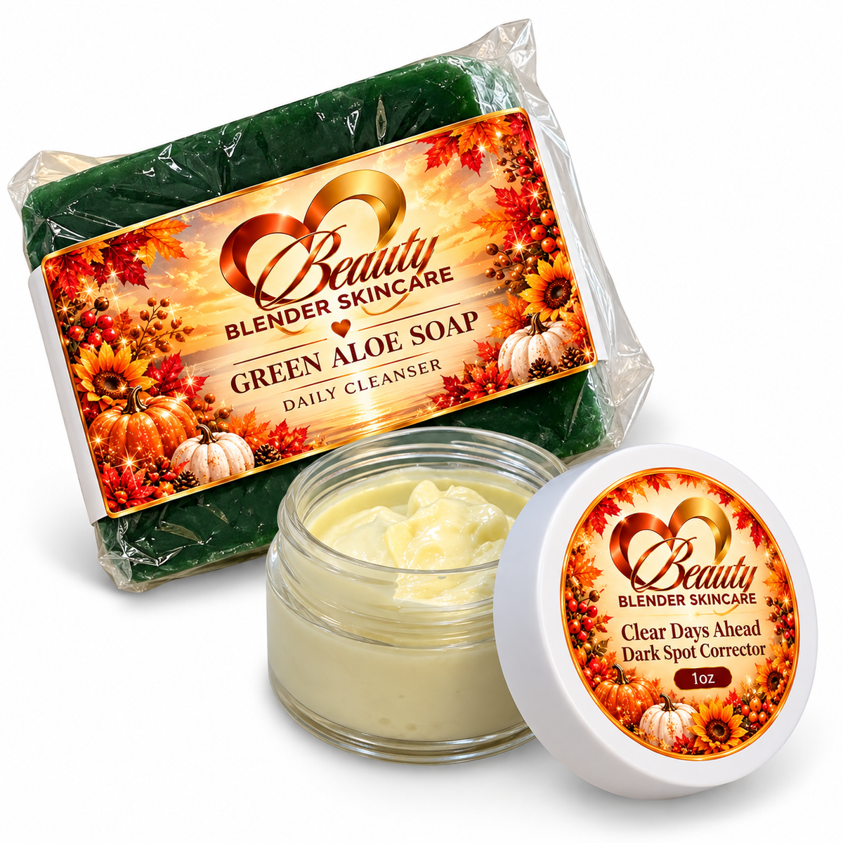 "Clear Days Ahead Dark Spot Corrector & Green Aloe Soap"