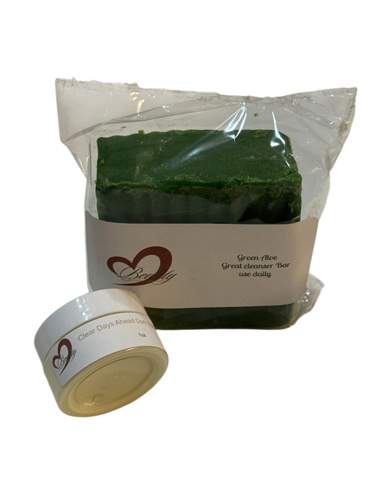 "Clear Days Ahead Dark Spot Corrector & Green Aloe Soap"