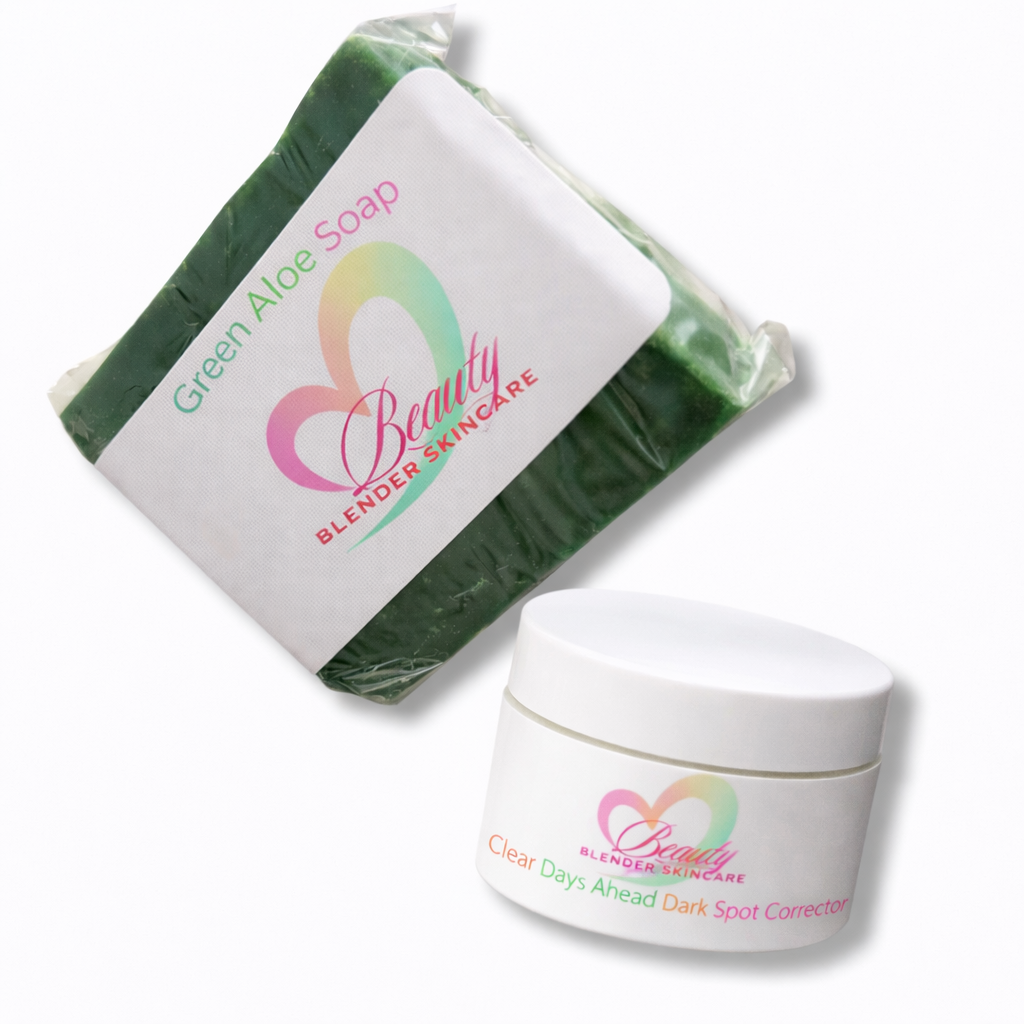 "Clear Days Ahead Dark Spot Corrector & Green Aloe Soap"